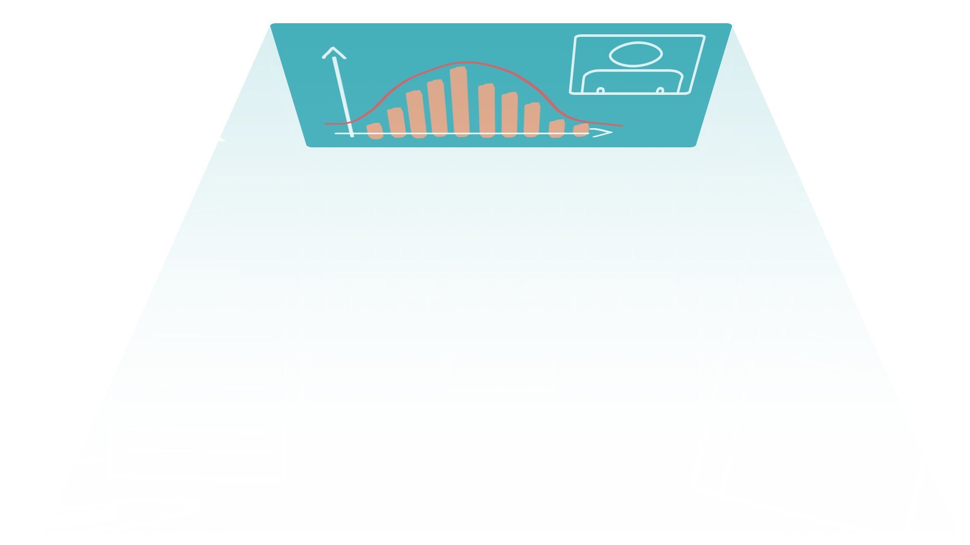 A view of a desk with a laptop, notebooks, paper, pencils, a marker, paper clips, and a pair of scissors.